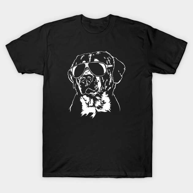 Proud Greater Swiss Mountain Dog sunglasses cool dog T-Shirt by wilsigns